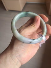 Load image into Gallery viewer, 58.6mm certified type A 100% Natural green/brown/purple/gray (Fu LU SHOU) Jadeite Jade bangle F103