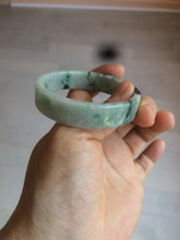 Load image into Gallery viewer, 51.7mm Certified type A 100% Natural sunny green/purple square Jadeite Jade bangle AZ57-7272