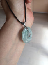 Load image into Gallery viewer, 28.6/5.6mm Type A 100% Natural sunny green light purple red Jadeite Jade Safety Guardian Button donuts Pendant group BP112