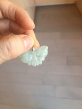 Load image into Gallery viewer, 100% Natural type A icy watery light green Jadeite Jade butterfly pendant PH113-1