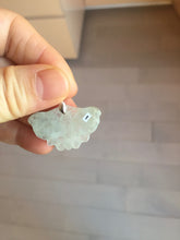 Load image into Gallery viewer, 100% Natural type A icy watery light green Jadeite Jade butterfly pendant PH113-1