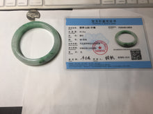 Load image into Gallery viewer, 54.3mm certified 100% natural Type A sunny green jadeite jade bangle PB164-4654