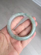 Load image into Gallery viewer, 52mm 100% natural certified light green/gray jadeite jade bangle AX130-0235