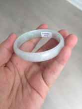 Load image into Gallery viewer, 48mm certified 100% natural Type A icy watery green white oval jadeite jade bangle BH84-9112