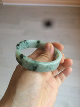 Load image into Gallery viewer, 51.7mm Certified type A 100% Natural sunny green/purple square Jadeite Jade bangle AZ57-7272