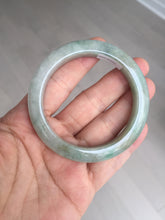 Load image into Gallery viewer, 52mm 100% natural certified light green/gray jadeite jade bangle AX130-0235