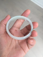 Load image into Gallery viewer, 48mm certified 100% natural Type A icy watery green white oval jadeite jade bangle BH84-9112
