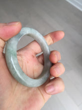 Load image into Gallery viewer, 52mm 100% natural certified light green/gray jadeite jade bangle AX130-0235