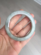 Load image into Gallery viewer, 52mm 100% natural certified light green/gray jadeite jade bangle AX130-0235