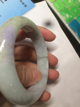Load image into Gallery viewer, 54.8mm certified type A 100% Natural green/yellow/purple(FU LU SHOU) jadeite jade bangle M82-2114