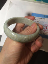 Load image into Gallery viewer, 57.6mm certified 100% natural type A sunny green/white/yellow/gray jadeite jade bangle BG76-0694