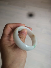 Load image into Gallery viewer, 46.7mm Certified Type A 100% Natural sunny green/white(白底青) Jadeite Jade bangle AC73-1483