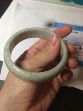 Load image into Gallery viewer, 57.6mm certified 100% natural type A sunny green/white/yellow/gray jadeite jade bangle BG76-0694
