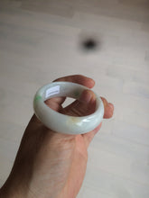 Load image into Gallery viewer, 46.7mm Certified Type A 100% Natural sunny green/white(白底青) Jadeite Jade bangle AC73-1483