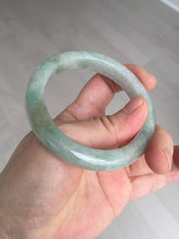 Load image into Gallery viewer, 52mm 100% natural certified light green/gray jadeite jade bangle AX130-0235