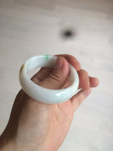 Load image into Gallery viewer, 46.7mm Certified Type A 100% Natural sunny green/white(白底青) Jadeite Jade bangle AC73-1483