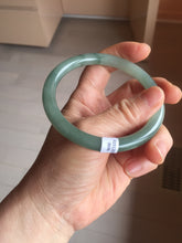 Load image into Gallery viewer, 59.8mm Certified Type A 100% Natural oily dark green(老油青) gray black round cut Jadeite Jade bangle BH110-0696