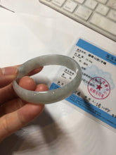 Load image into Gallery viewer, 51.8mm certified Type A 100% Natural light green clear white thin style Jadeite jade bangle PH47-9643
