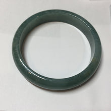 Load image into Gallery viewer, 61.5mm Certified Type A 100% Natural Light Green/Blue/Gray With Flying Snow Guatemala Jadeite Bangle PH263-1244