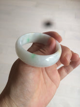 Load image into Gallery viewer, 46.7mm Certified Type A 100% Natural sunny green/white(白底青) Jadeite Jade bangle AC73-1483