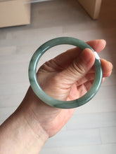 Load image into Gallery viewer, 59.8mm Certified Type A 100% Natural oily dark green(老油青) gray black round cut Jadeite Jade bangle BH110-0696