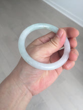 Load image into Gallery viewer, 56mm certified 100% natural type A icy watery white/light green round cut jadeite jade bangle BH83-9114