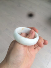 Load image into Gallery viewer, 46.7mm Certified Type A 100% Natural sunny green/white(白底青) Jadeite Jade bangle AC73-1483
