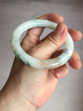 Load image into Gallery viewer, 53.5mm certified natural 100% natural Type A light green red round cut jadeite jade bangle BP22-7250