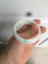 Load image into Gallery viewer, 46.7mm Certified Type A 100% Natural sunny green/white(白底青) Jadeite Jade bangle AC73-1483