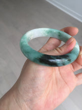 Load image into Gallery viewer, 57.6mm certified type A 100% Natural apple green/dark green jadeite jade bangle AX128-5220