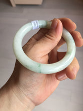 Load image into Gallery viewer, 53.5mm certified natural 100% natural Type A light green red round cut jadeite jade bangle BP22-7250