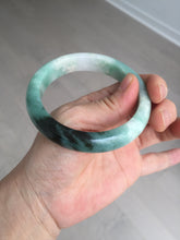 Load image into Gallery viewer, 57.6mm certified type A 100% Natural apple green/dark green jadeite jade bangle AX128-5220