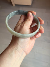 Load image into Gallery viewer, 74.9mm certified Type A 100% Natural black beige(WuJi) plus size flat style Jadeite Jade bangle BG215-5431