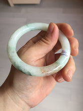 Load image into Gallery viewer, 53.5mm certified natural 100% natural Type A light green red round cut jadeite jade bangle BP22-7250
