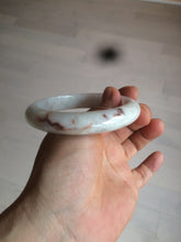 Load image into Gallery viewer, 56.8mm certified 100% natural type A light green/white/red jadeite jade bangle AR81-4080