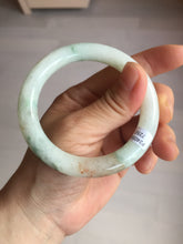 Load image into Gallery viewer, 53.5mm certified natural 100% natural Type A light green red round cut jadeite jade bangle BP22-7250