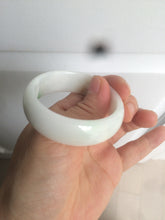 Load image into Gallery viewer, 46.7mm Certified Type A 100% Natural sunny green/white(白底青) Jadeite Jade bangle AC73-1483
