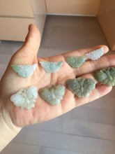 Load image into Gallery viewer, 100% Natural type A icy watery light green clear Jadeite Jade butterfly pendant PH113-(6-13)