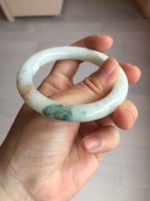 Load image into Gallery viewer, 53.5mm certified natural 100% natural Type A light green red round cut jadeite jade bangle BP22-7250
