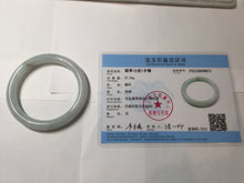 Load image into Gallery viewer, 55mm certified 100% natural Type A light green purple round cut jadeite jade bangle PA236-9871
