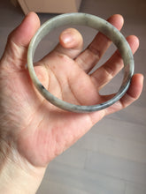 Load image into Gallery viewer, 74.9mm certified Type A 100% Natural black beige(WuJi) plus size flat style Jadeite Jade bangle BG215-5431