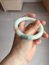 Load image into Gallery viewer, 53.5mm certified natural 100% natural Type A light green red round cut jadeite jade bangle BP22-7250