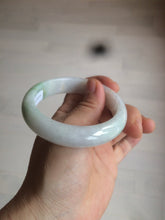 Load image into Gallery viewer, 55mm certified Type A 100% Natural sunny green/white/brown/yellow Jadeite Jade bangle AC71-1463