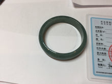 Load image into Gallery viewer, 51.3mm Certified Type A 100% Natural Light Green/Blue/Gray With Flying Snow Guatemala Jadeite Bangle PH264-1248