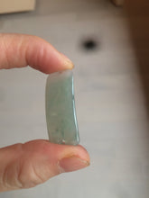Load image into Gallery viewer, 100% natural type A icy watery light green white jadeite jade rectangle bead/craft supplies BG9