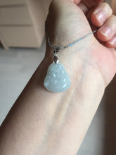 Load image into Gallery viewer, 100% Natural type A green/white small happy buddha jadeite Jade pendant necklace group BP111