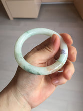 Load image into Gallery viewer, 53.5mm certified natural 100% natural Type A light green red round cut jadeite jade bangle BP22-7250