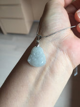 Load image into Gallery viewer, 100% Natural type A green/white small happy buddha jadeite Jade pendant necklace group BP111