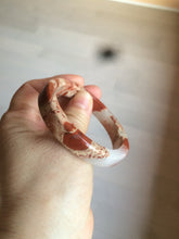 Load image into Gallery viewer, 53.2mm 100% natural red/pink/white square red jasper stone bangle XY77