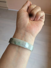 Load image into Gallery viewer, 51.7mm Certified type A 100% Natural sunny green/purple square Jadeite Jade bangle AZ56-7274